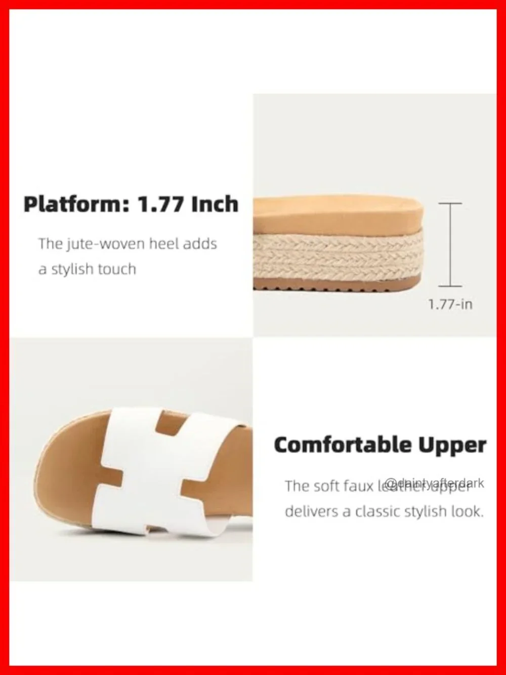 Women's Platform Wedge H-Band Espadrilles Sandals Slip-On Open Toe Beach Summer
